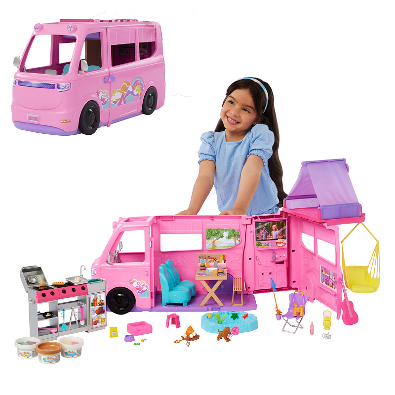 Barbie Dream Camper Karavan sanj s šotorom HRJ78