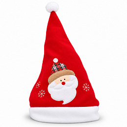 Aga Božična kapa Santa s karirasto kapo