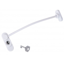 Aga Varnostna ključavnica za okna + ključ Bela