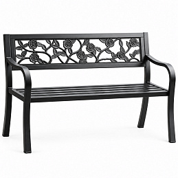 Aga Kovinska vrtna klop 125x53x77 cm