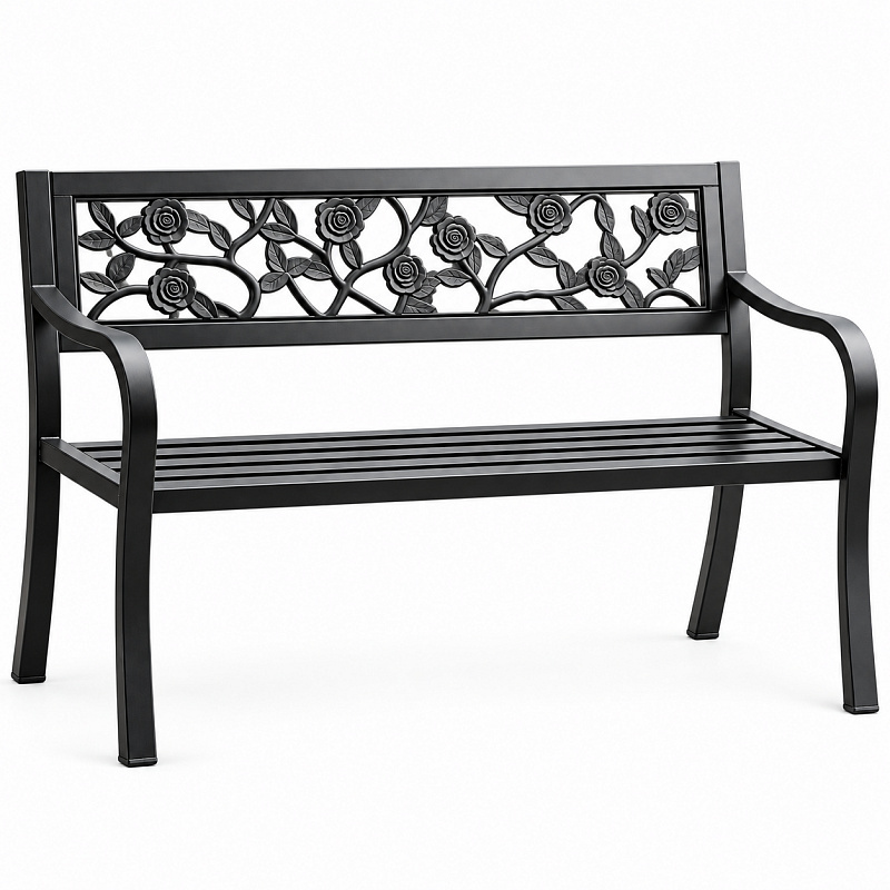 Aga Kovinska vrtna klop 125x53x77 cm