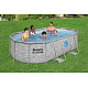 BESTWAY Power Steel Swim Vista bazen z oknom 427x250x100 14x8FT 7v1