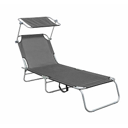 Linder Exclusiv Vrtni ležalnik s streho Temno siv - 2. KAKOVOST