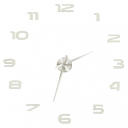 Aga Velike stenske ure 80-120cm Srebrne