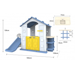 Hiša s toboganom in umivalnikom Modra streha