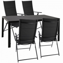 Vrtna garnitura miza + 4 ležalniki
