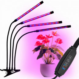 LED svetilka za rast rastlin 80 diod TIMER 25 W z napajalnim adapterjem