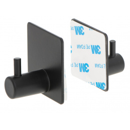 Aga Samolepilni kopalniški kavelj Črn