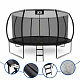 Aga SPORT EXCLUSIVE Trampolin 430 cm Črna + zaščitna mreža + lestev - II. KAKOVOST