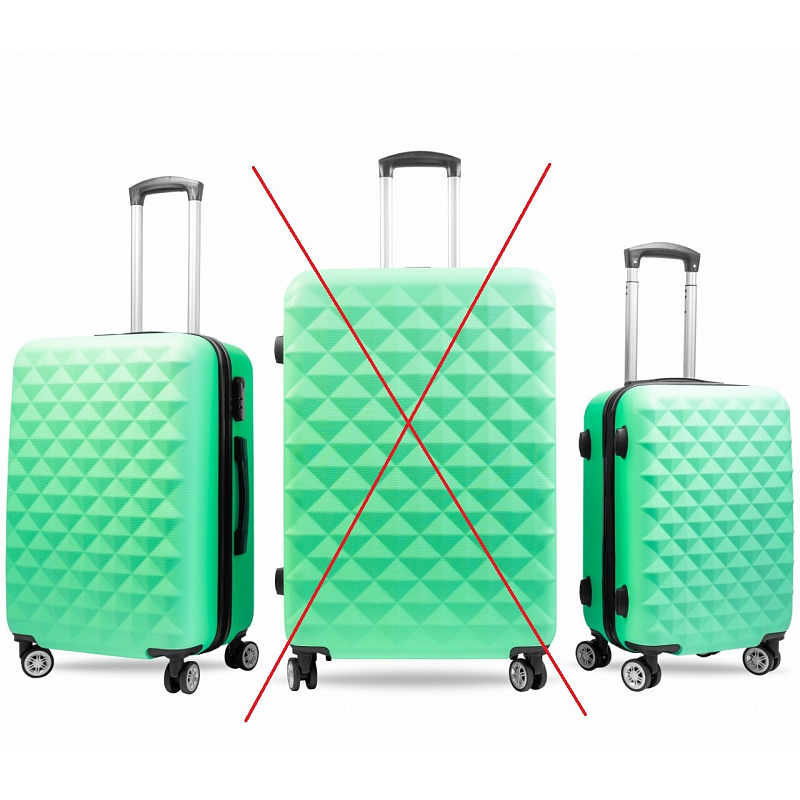Aga Travel Komplet potovalnih kovčkov vel. M+S turkizna 6CZ023 - II. KAKOVOST