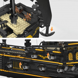 Set kock Piratska ladja Črna 3180 kosov.