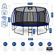 Aga SPORT EXCLUSIVE Trampolin 500 cm Temno modra + zaščitna mreža + lestev