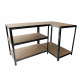 Linder Exclusiv Kovinski regal 180x90x40 cm 5 polic Črna