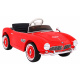 BMW 507 Retro otroški električni avto rdeč + LED avdio + daljinski upravljalnik + eko usnje + EVA + počasen zagon