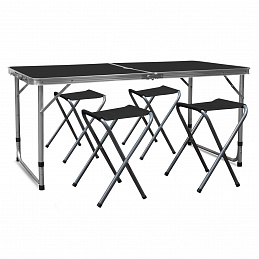 Aga Kamping zložljiv set Črn