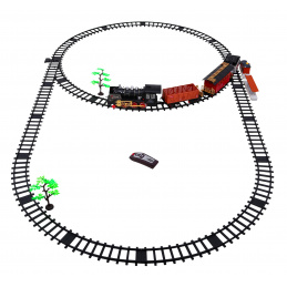 Vlak na daljinsko upravljanje s tiri za otroke 3+ Funkcija dima + zvoki Luči