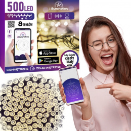 500 LED LUČI BELA - NADZOR S PAMETNIM TELEFONOM