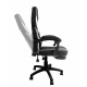 Aga Pisarniški stol Črno - Bela z oporo za noge