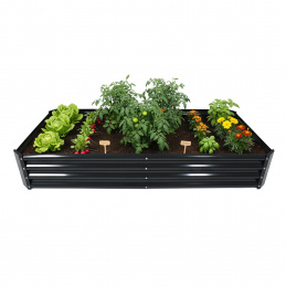 Aga Dvignjena greda 180x90x30 cm pocinkano jeklo Črna