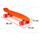 Aga Frisbee rolka za skateboard LED oranžna