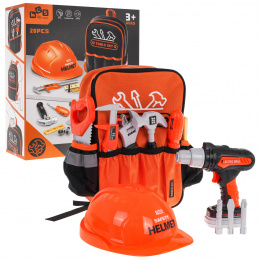 Otroški nahrbtnik z orodjem 3+ Interaktivni izvijač vrtalnik + dodatki 30 el.
