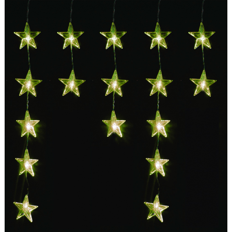 Linder Exclusiv Božični svetlobni zaves Zvezde 40 LED Topla bela