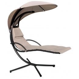 Aga Viseča vrtna postelja s streho Bež