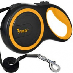 Samonavijalni povodec 5 m, 15 kg črno-siv Purlov 19788