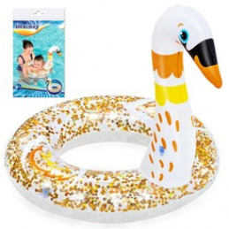 Bestway Plavalni obroč Swan glitter 61cm 36306