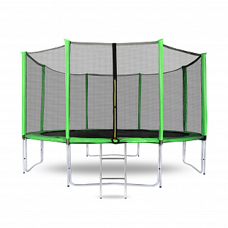 Aga SPORT PRO Trampolin 366 cm Svetlo zelena + zaščitna mreža + lestev
