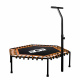 Aga FITNESS Trampolin 130 cm Oranžna + ročaj