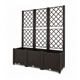 Aga Vrtni korito s pergolo 120x40x135 cm Rjavo
