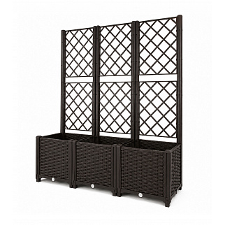 Aga Vrtni korito s pergolo 120x40x135 cm Rjavo