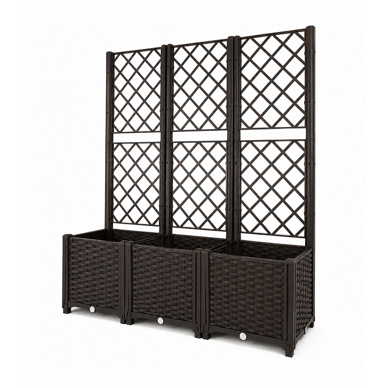 Aga Vrtni korito s pergolo 120x40x135 cm Rjavo