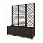Aga Vrtni korito s pergolo 120x40x135 cm Rjavo