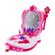 Interaktivna prenosna toaletna mizica za deklice 3+ Ogledalo + kozmetika + dodatki