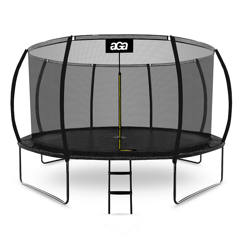 Aga SPORT EXCLUSIVE Trampolin 366 cm Črna + zaščitna mreža + lestev 6SAF045 - II. KAKOVOST