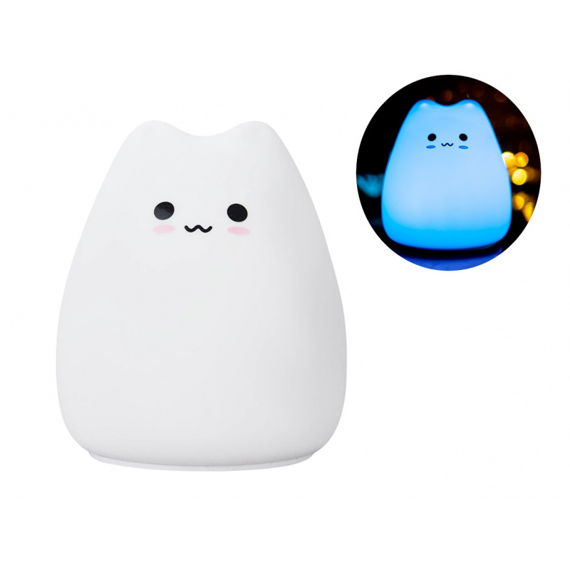 Aga Dotikajoča nočna lučka Little Cat - silikonska LED