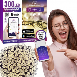 300 LED LUČI BELA - NADZOR S PAMETNIM TELEFONOM