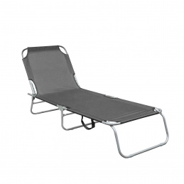 Aga Vrtni nastavljiv ležalnik Siv