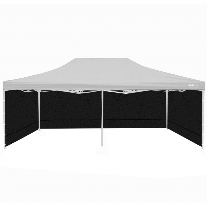 Aga Stranice za prodajni kiosk 3x6m Črna