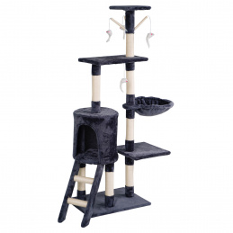 Aga Praskalnik za mačke 47x35x136 cm Temno siva