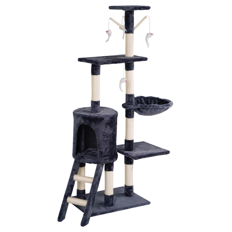 Aga Praskalnik za mačke 47x35x136 cm Temno siva