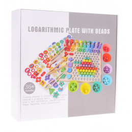 Izobraževalni leseni igralni set za otroke 3+ Igra lovljenja rib + učenje številk + ustvarjanje vzorcev