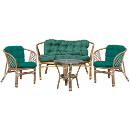 Aga Ratanova garnitura BAHAMA Grey Dark Green