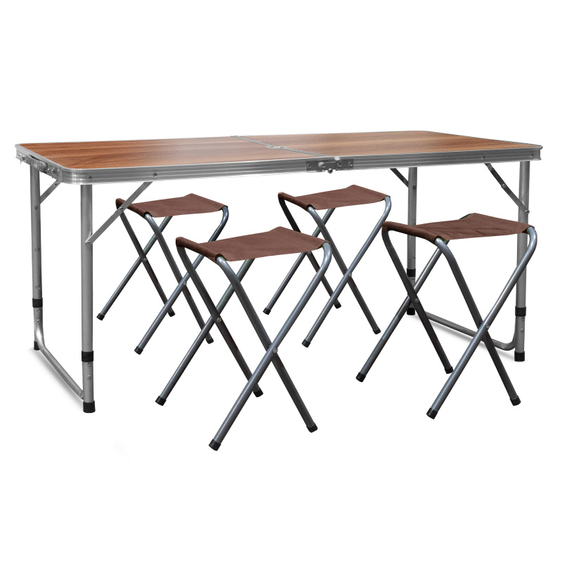 Aga Kamping komplet zložljiv Rjav