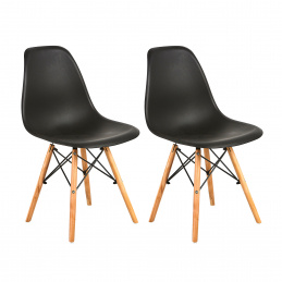 Aga 2x Jedilni stol Črna