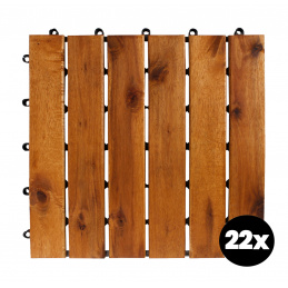Linder Exclusiv Akacijeve terasne ploščice 30x30 cm 22 kosov