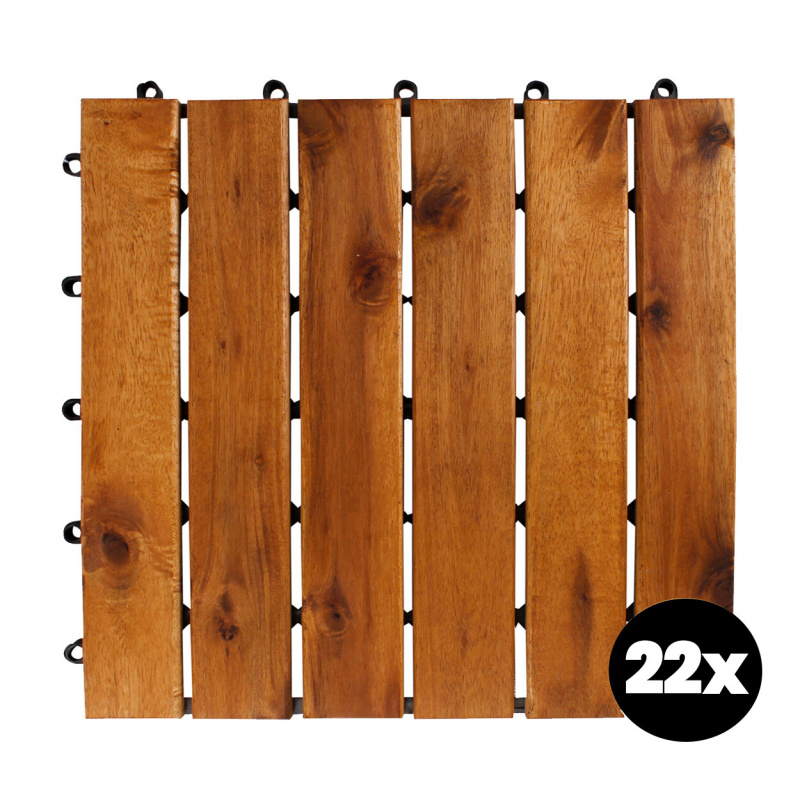 Linder Exclusiv Akacijeve terasne ploščice 30x30 cm 22 kosov