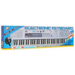 Bela tipkovnica za otroke 5+ Mikrofon + snemanje + stereo zvočniki - model št. 008